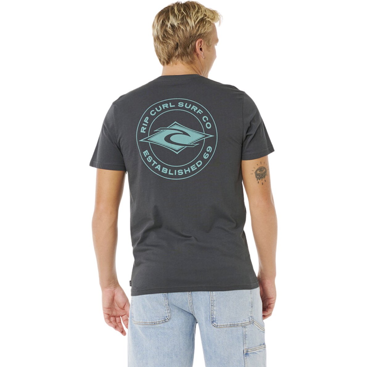 2026 Rip Curl Mens Staple Tee 0TQMTE - Washed Black